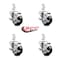 Service Caster 3.5 Inch Hard Rubber Wheel Swivel 7/8 Inch Square Stem Caster Set with Brake SCC SCC-SQ20S3514-HRS-TLB-78-4 - alternate 4